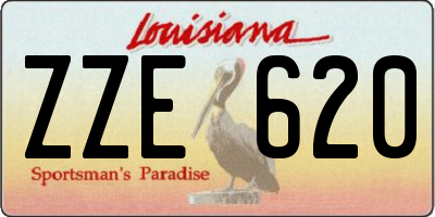 LA license plate ZZE620