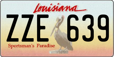 LA license plate ZZE639