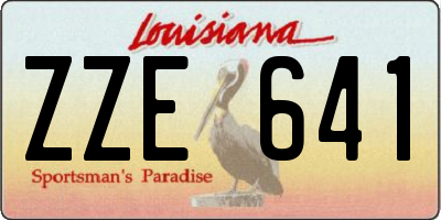 LA license plate ZZE641