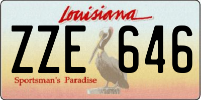 LA license plate ZZE646