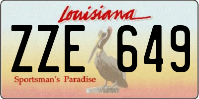 LA license plate ZZE649