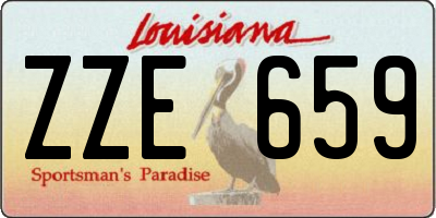 LA license plate ZZE659