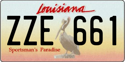 LA license plate ZZE661