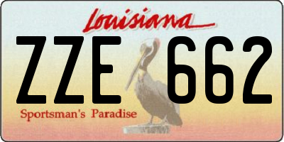 LA license plate ZZE662