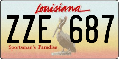 LA license plate ZZE687