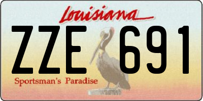 LA license plate ZZE691