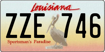 LA license plate ZZE746