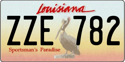 LA license plate ZZE782