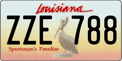 LA license plate ZZE788