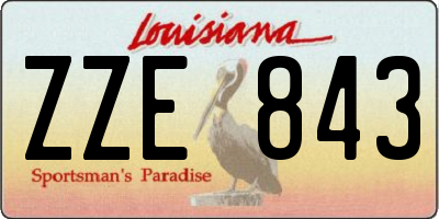 LA license plate ZZE843