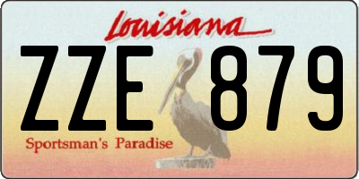 LA license plate ZZE879