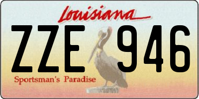LA license plate ZZE946