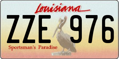 LA license plate ZZE976