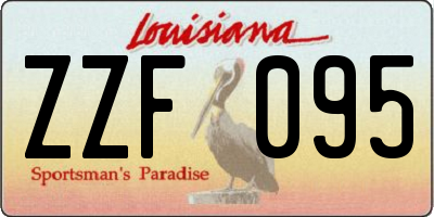 LA license plate ZZF095