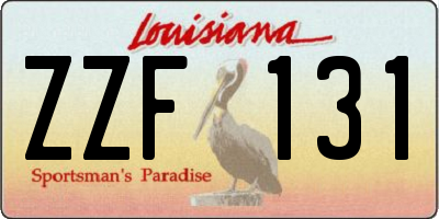 LA license plate ZZF131