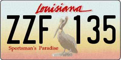 LA license plate ZZF135