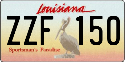 LA license plate ZZF150