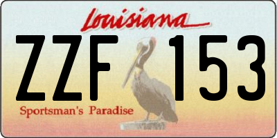 LA license plate ZZF153
