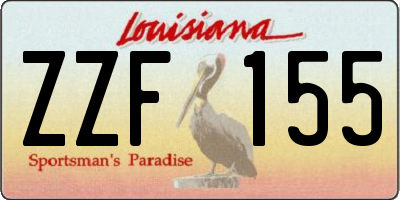 LA license plate ZZF155