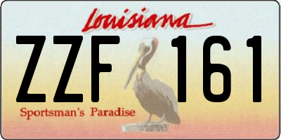LA license plate ZZF161