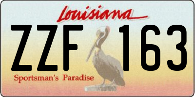 LA license plate ZZF163