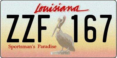 LA license plate ZZF167
