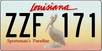 LA license plate ZZF171