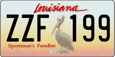 LA license plate ZZF199