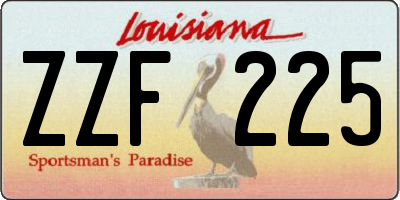 LA license plate ZZF225