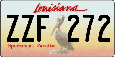 LA license plate ZZF272