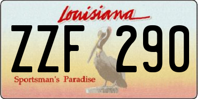 LA license plate ZZF290