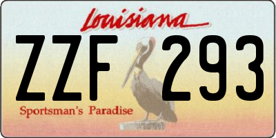 LA license plate ZZF293