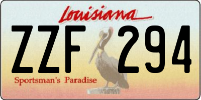 LA license plate ZZF294