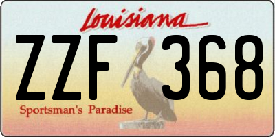 LA license plate ZZF368