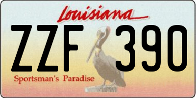 LA license plate ZZF390