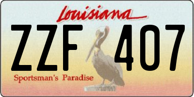 LA license plate ZZF407