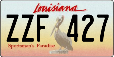 LA license plate ZZF427