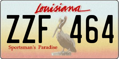 LA license plate ZZF464