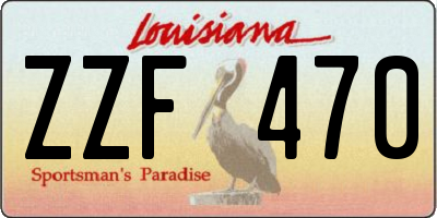 LA license plate ZZF470