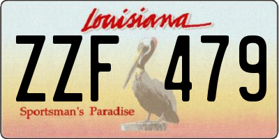 LA license plate ZZF479