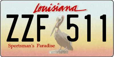 LA license plate ZZF511