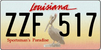 LA license plate ZZF517