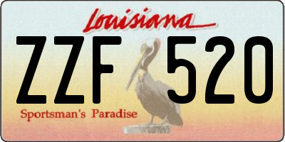 LA license plate ZZF520