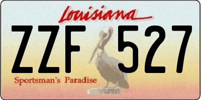 LA license plate ZZF527