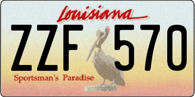 LA license plate ZZF570