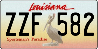 LA license plate ZZF582