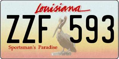 LA license plate ZZF593