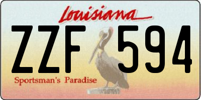 LA license plate ZZF594