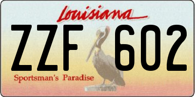 LA license plate ZZF602