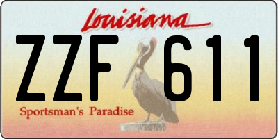 LA license plate ZZF611